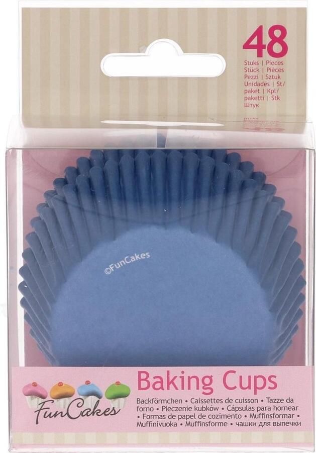 FunCakes Cupcake Vormpjes Muffinvorm Royal Blauw 48 Stuks