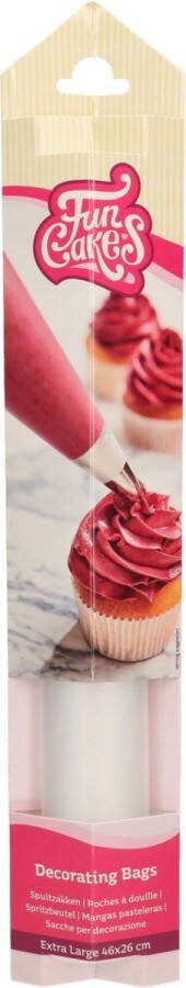FunCakes Spuitzak Transparante Spuitzakken Taartdecoratie 46 cm 10 Stuks