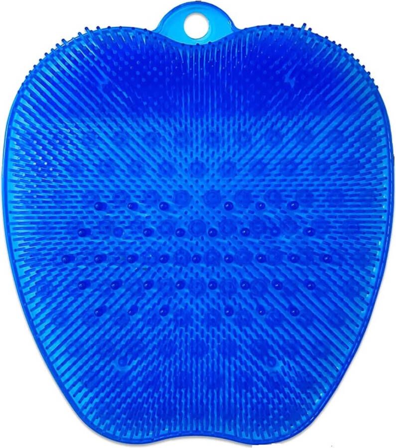 Fundigo VoetScrubber Voetborstel Scrub Voetmassage apparaat exfoliant Douchemat Met zuignappen Donker Blauw