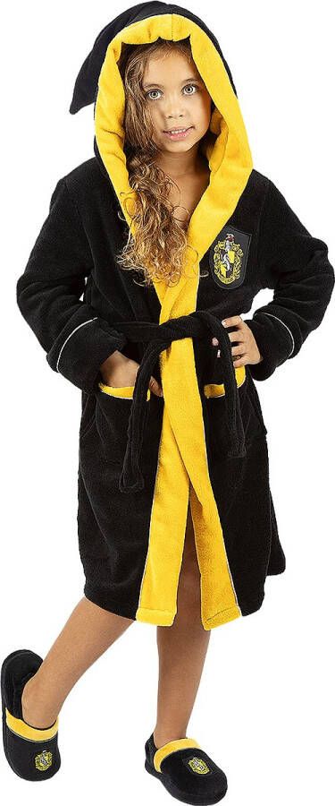 Funidelia Huffelpuf Badjas Harry Potter voor meisjes en jongens Hogwarts 5 6 jaar(110 122 cm) Geel