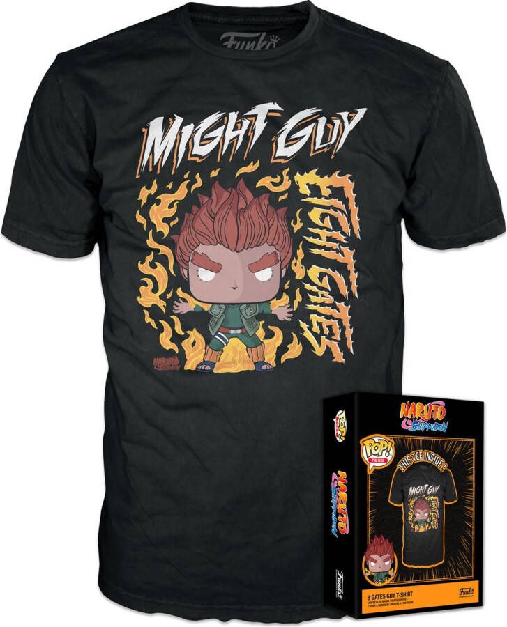 Funko Naruto POP! Boxed Tee 8 Gates Guy Heren T-shirt L Zwart