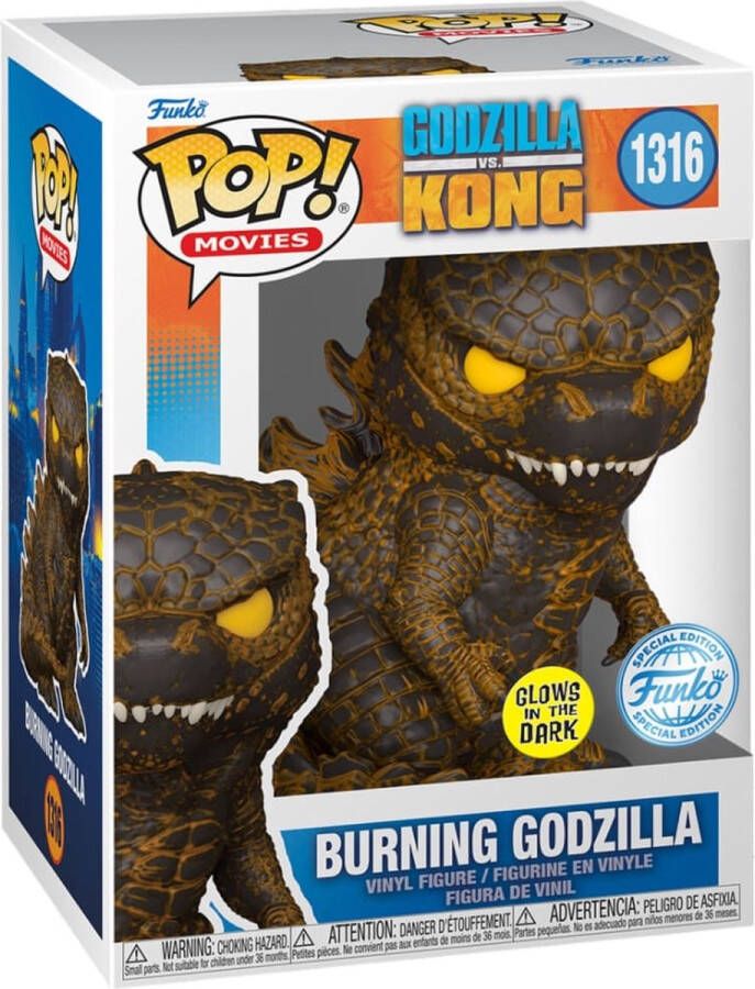 Funko Burning Godzilla (GITD) Pop! Godzilla Vs Kong Figuur 9cm