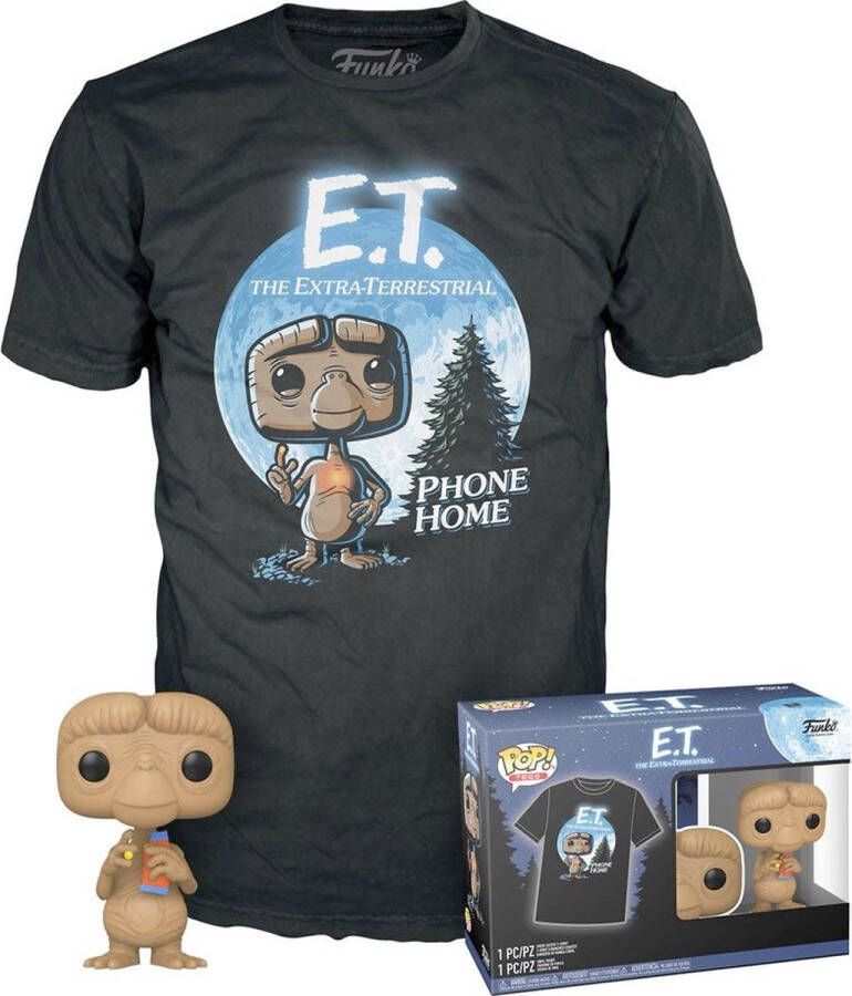 Funko E.T. Verzamelfiguur & Tshirt Set -XL- POP! & Tee Box E.T. With Candy Zwart