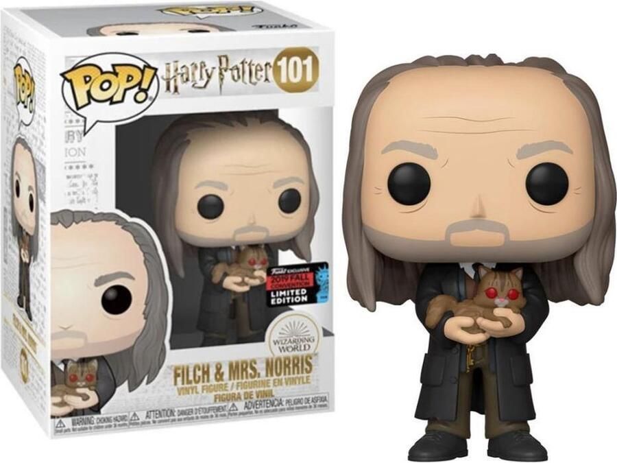 Funko Pop! Harry Potter: Filch & Mrs. Norris #101 Fall Convention [Box conditie 7.5 10]