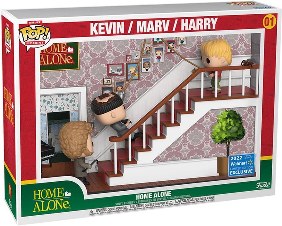 Funko Pop! Movies: Home Alone Kevin Marv & Harry Deluxe Pop! Moment Vinyl Figure 3-Pack