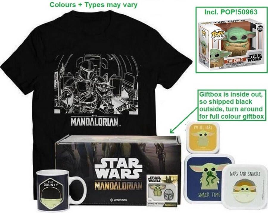 Funko giftbox Star Wars incl. POP!figuur 405 ( The Child) mok broodtrommelsetje pins en t-shirt maat XL