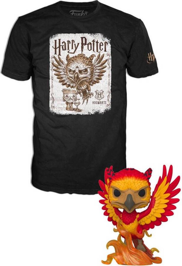 Merkloos Sans marque Harry Potter Verzamelfiguur & Tshirt Set -M- POP! & Tee Box Dumbledore Patronus Zwart Multicolours