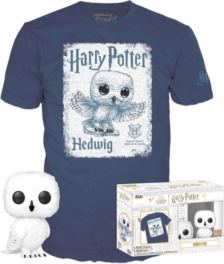 Funko Harry Potter Verzamelfiguur & Tshirt Set -L- POP! & Tee Box Hedwig Blauw
