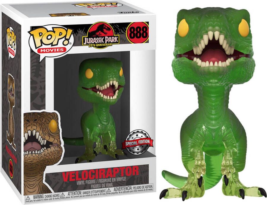 Funko Jurassic Park POP! & Tee Box Clever Raptor maat L