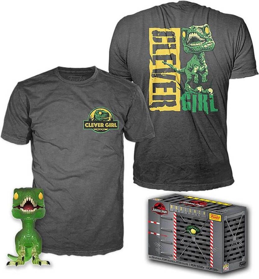 Funko Jurassic Park POP! & Tee Collectors Box Clever Raptor Exclusive maat XL