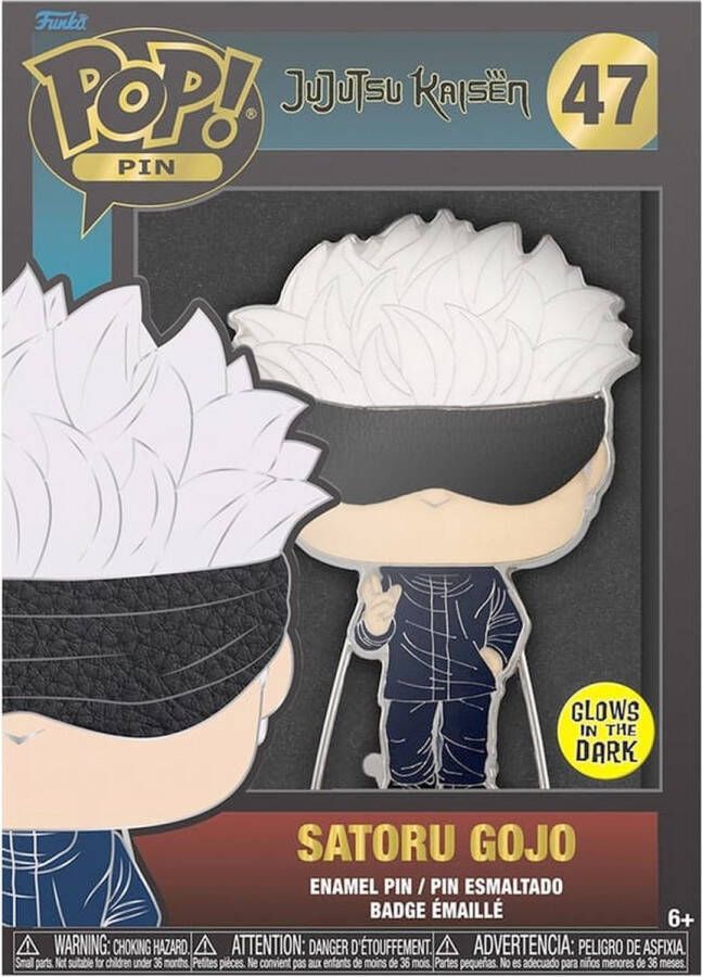 Funko Pin Jujutsu Kaisen POP! Enamel Satoru Gojo Glow in the dark 10 cm Pin Multicolours