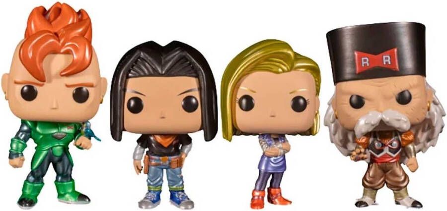 Funko Pop 4-Pack: Android 16 Android 17 Android 18 DR.Gero Pop