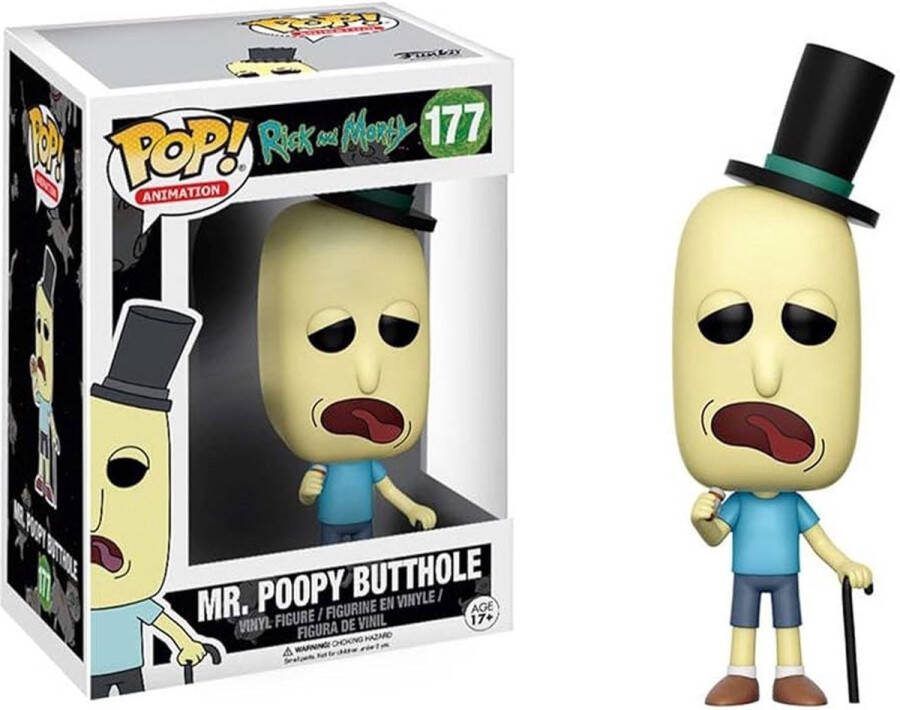Funko Pop! Animation: Rick and Morty Mr. Poopy Butthole (Gunshot) #206 Hot Topic Exclusive [7.5 10]