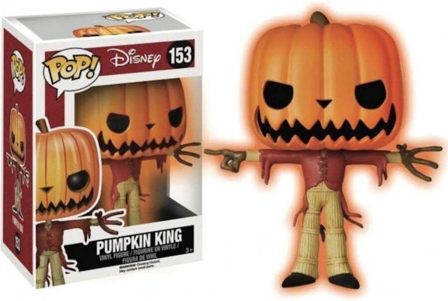 Funko Pop! Disney: Pumpkin King #153 Hot Topic Glow in the Dark Exclusive [Box conditie 7.5 10]