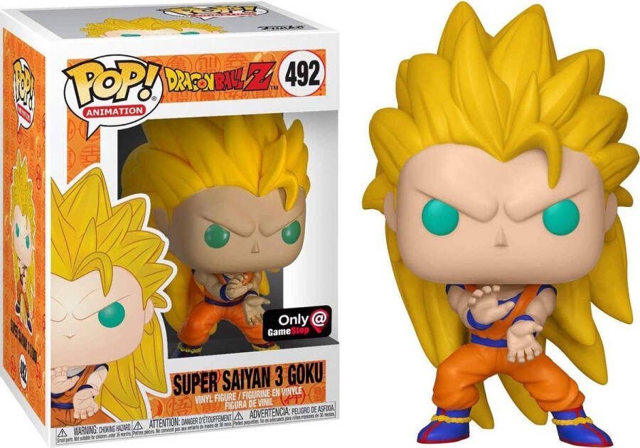 Funko Pop! Dragon Ball Z Super Saiyan 3 Goku #492 Only game stop