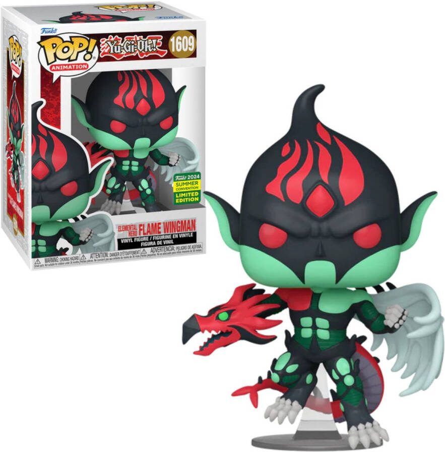 Funko POP! ELEMENTAL HERO FLAME WINGMAN 1609 YU-GI-OH! SDCC 2024 Exclusive