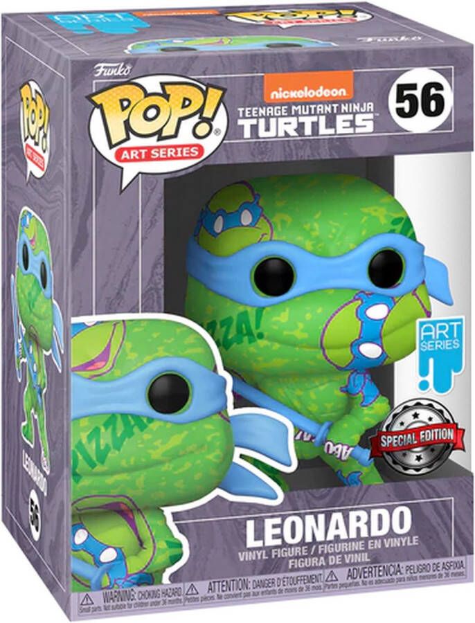Funko POP! Exclusive Leonardo (Art Series With Case) Teenage Mutant Ninja Turtles 10cm #56 kunststof