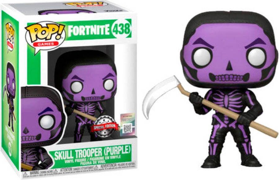 Funko Pop -Games Fortnite Skull trooper Speelfiguur 438 Paars Exclusive Special Edition