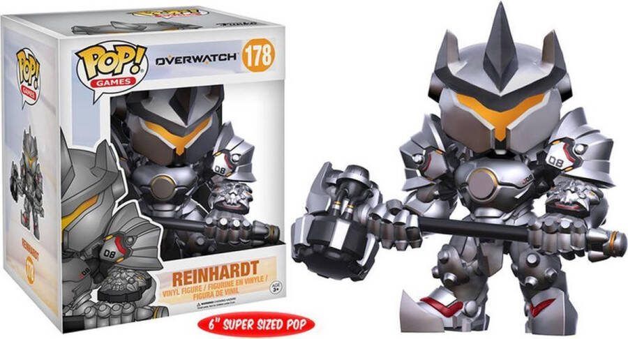 Funko Pop Games Overwatch Reinhardt 6 Super Sized Pop #178