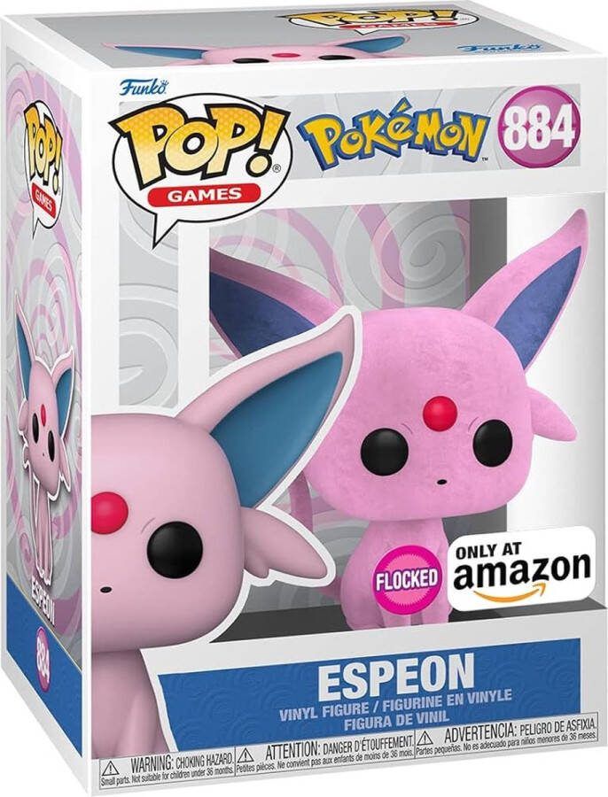 Funko Pop! Games: Pokemon Espeon (Flocked) (Amazon Exclusive) #884 [7.5 10]