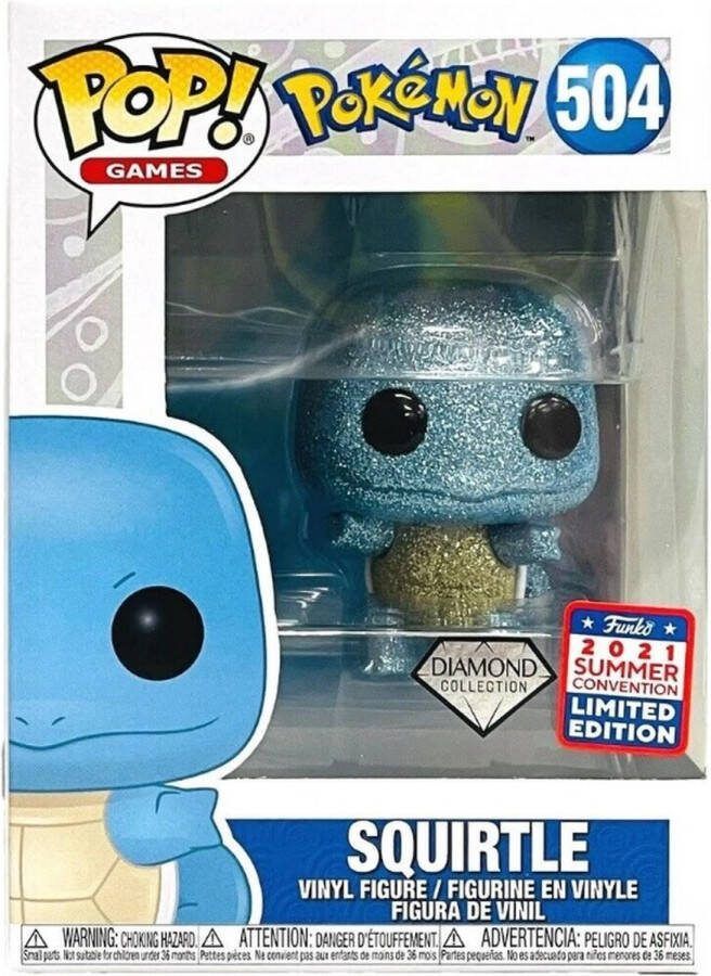 Funko Pop! Games: Pokemon Squirtle (Diamond) (2021 Summer Convention) #504