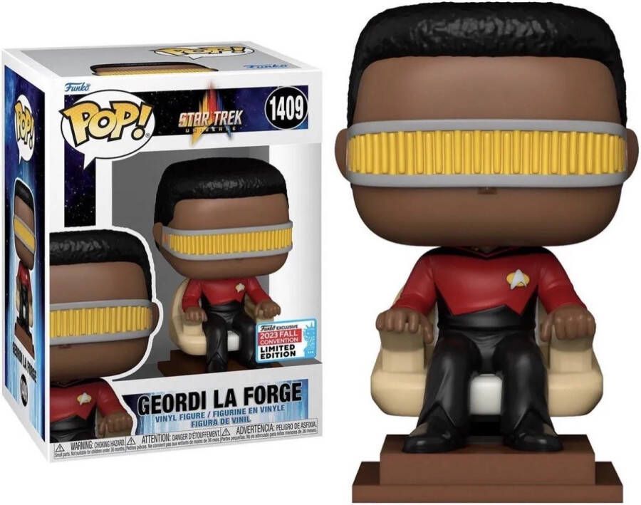 Funko POP! Geordi La Forge (in Captain's Chair) 1409 Star Trek NYCC 2023 Exclusive