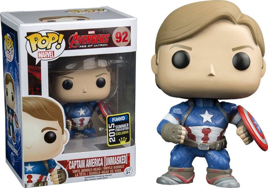 Funko Pop! Marvel: Avengers Captain America (Unmasked) #82 Convention Exclusive 2015
