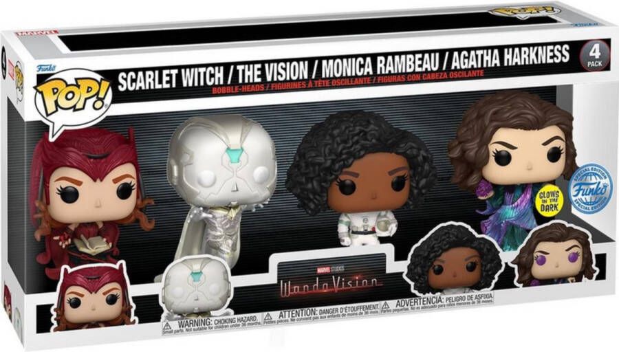 Funko Pop! Marvel WandaVision 4-Pack Exclusive Glows in the Dark