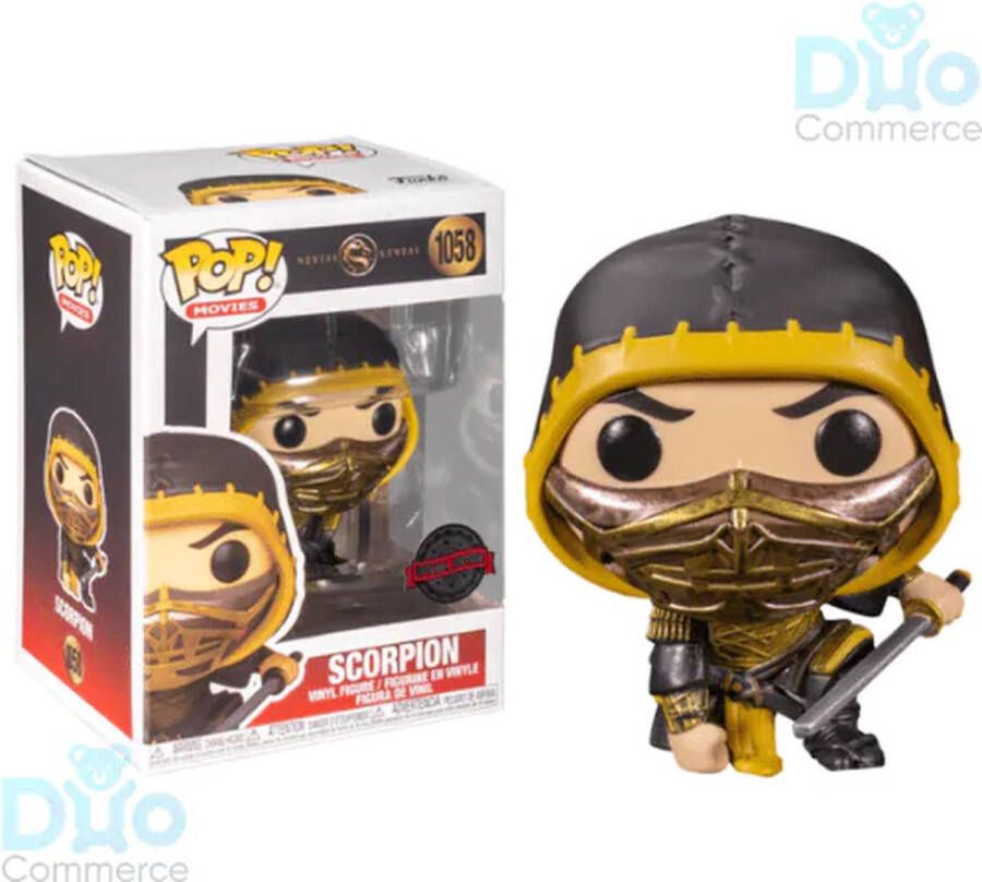 Funko Pop! Movies: Mortal Kombat MK Scorpion #1058 Exclusive Metallic