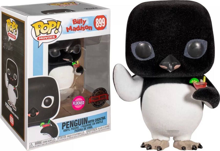 Funko POP! Movies Penguin w Cocktail Flocked #899 Billy Madison Exclusive