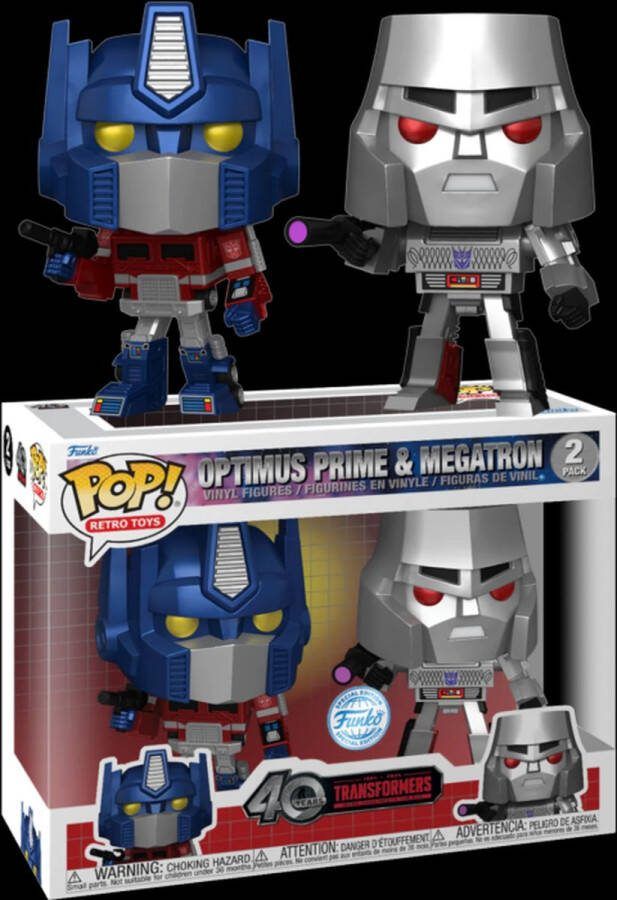 Funko Pop! Movies: Transformers: Generation 1 Optimus Prime & Megatron Metallic [HT Exclusive]
