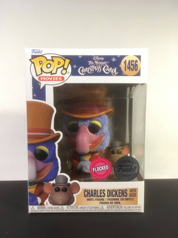 Funko Pop! Muppets Christmas Carol Charles Dickens with Rizzo Flocked