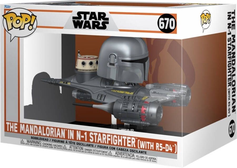 Funko Pop Ride: The Mandolorioan in N-1 Starfighter Pop #670