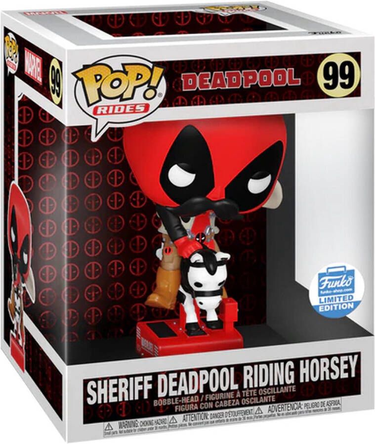Funko POP! Rides Limited edition Sheriff Deadpool Riding Horsey Deadpool 12 cm #99 kunststof