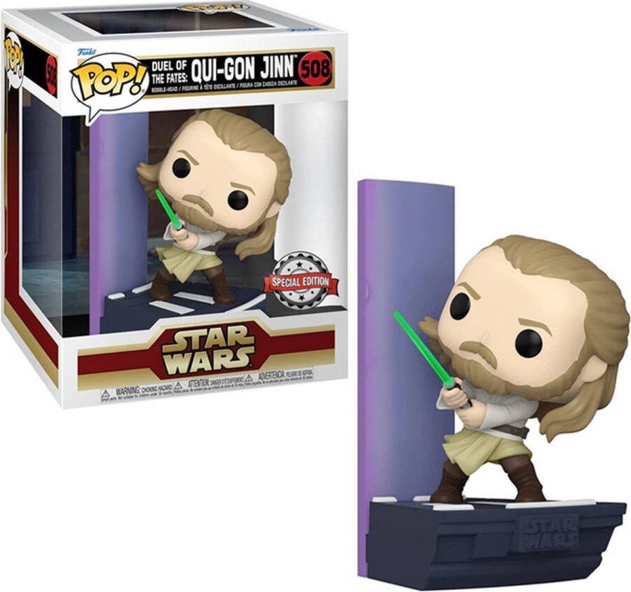 Funko Pop! Star Wars Episode I: The Phantom Menace Qui-Gon Jinn Duel Of The Fates Deluxe Exclusive