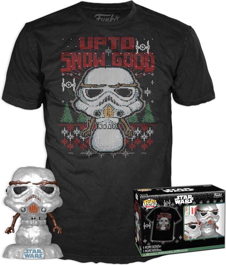 Funko Pop! Star Wars Holliday Tee Box Storm Trooper Snowman Metallic Maat L