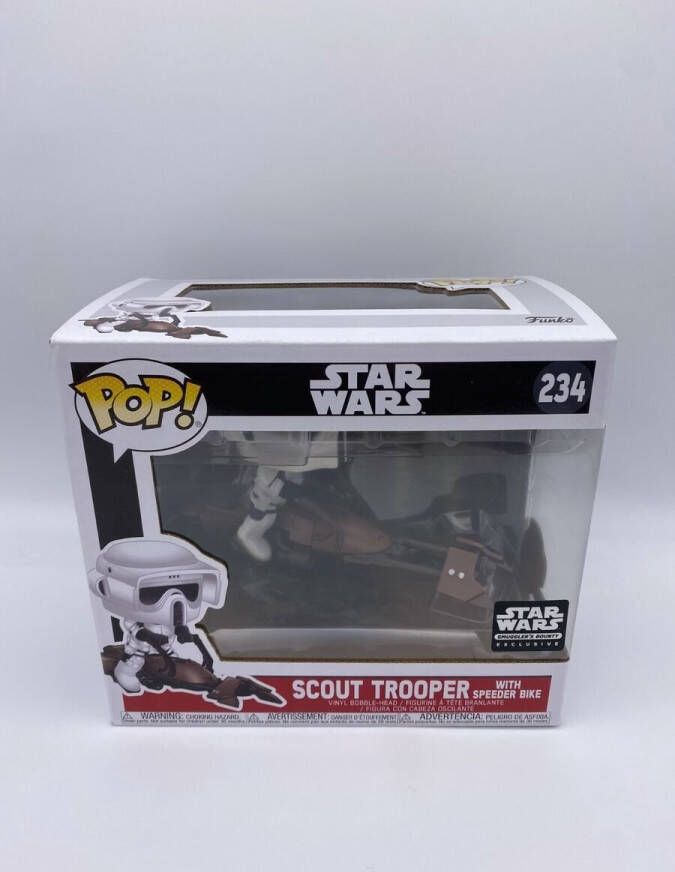 Funko POP! Star Wars: Scout Trooper with Speeder Bike #234 (Smuggler's Bounty Exclusive) [7.5 10]