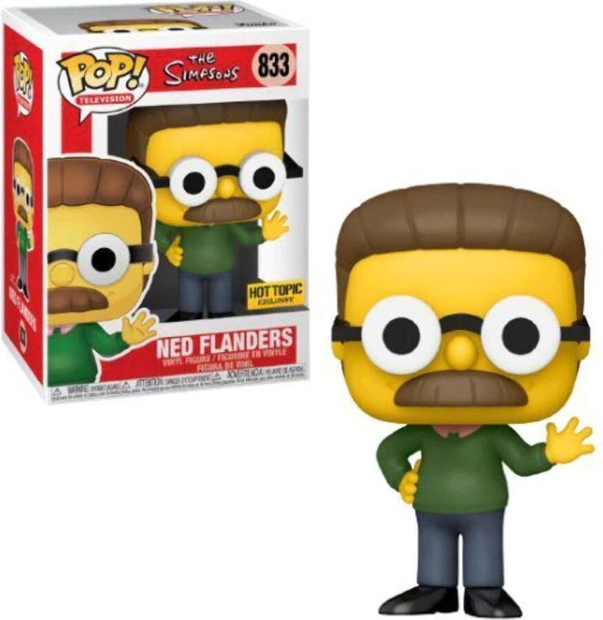 Funko Pop! Television: The Simpsons Ned Flanders #833 Hot Topic Exclusive [7.5 10]