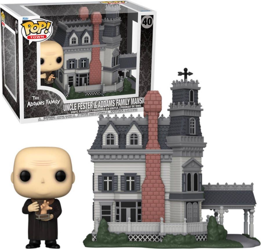 Funko Pop! Town: Addams Family Classic Addams Home with Uncle Fester