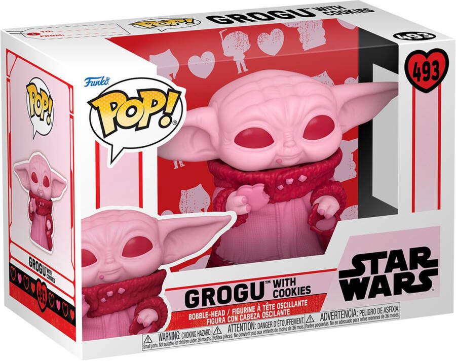 Disney Funko Star Wars Valentines POP! Star Wars Grogu 9 cm Verzamelfiguur Multicolours