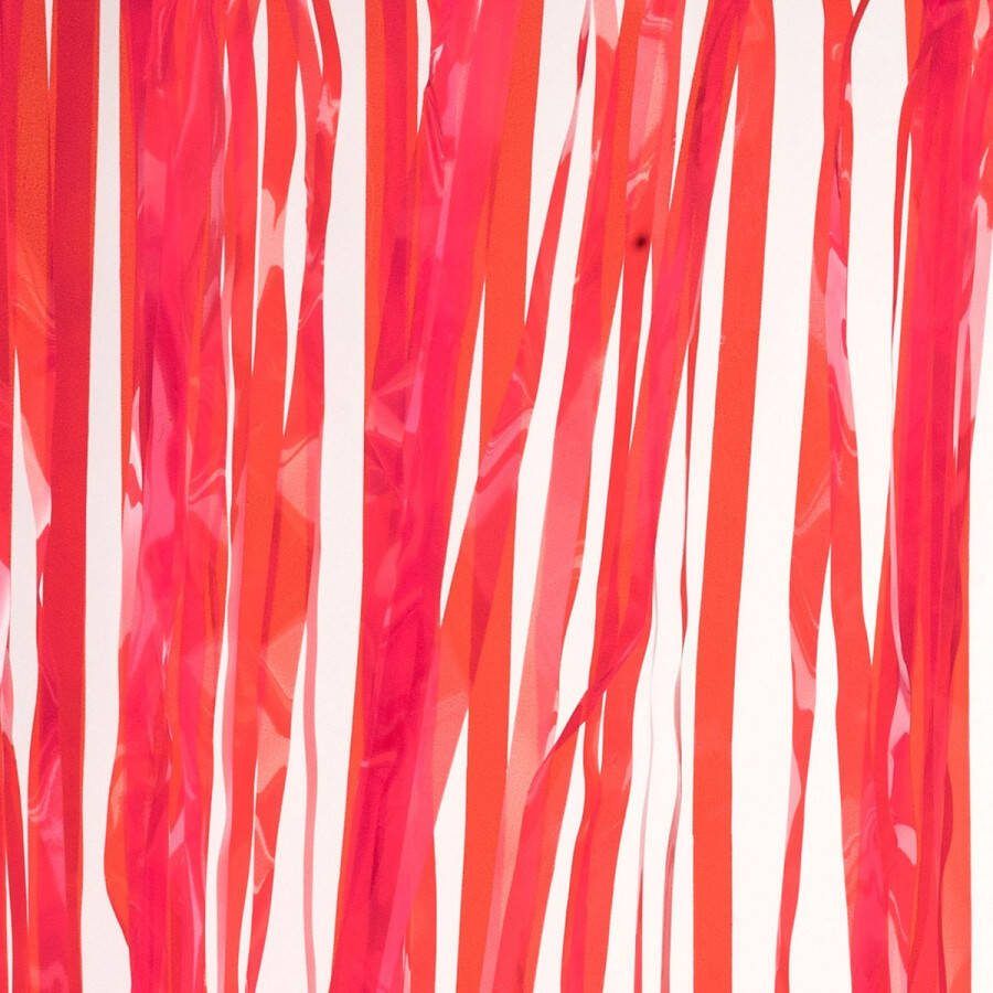 Funny Fashion 2x stuks folie deurgordijn rood 200 x 100 cm Feestartikelen versiering Tinsel deur gordijn