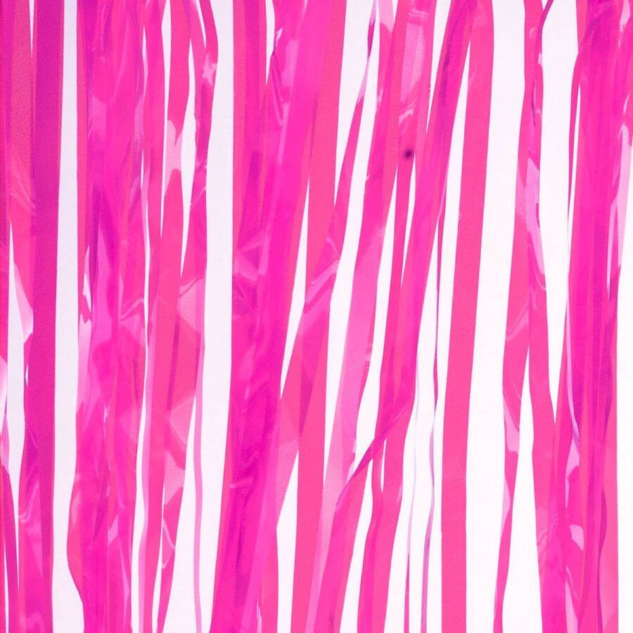 Funny Fashion 2x stuks folie deurgordijn roze 200 x 100 cm Feestartikelen versiering Tinsel deur gordijn