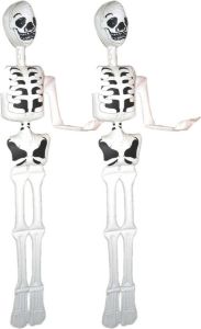 Funny Fashion Opblaasbaar Skelet geraamte 2 Stuks Halloween Decoratie 180 Cm Opblaasfiguren