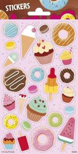 Pakhuis Funny Products Stickervel Sweets Junior Papier 25 Stuks
