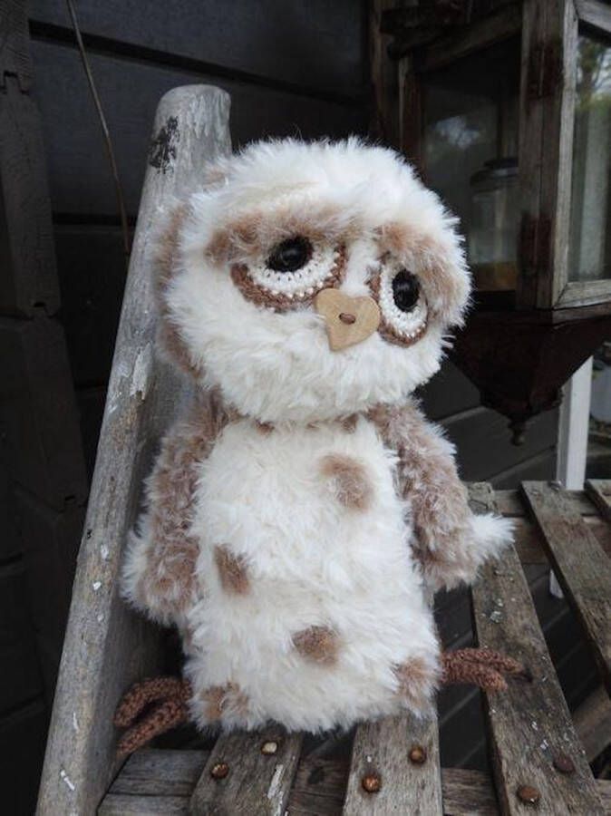Funny's Haakpakket Funny Furry Owl Soft lichtbruin