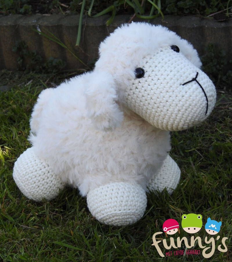 Funny's Haakpakket Funny Furry Sheep Soft ivoor