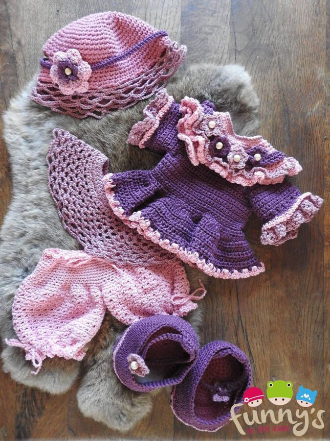 Funny's Haakpakket XXL Funny kledingset Fleury Bordeaux Rose