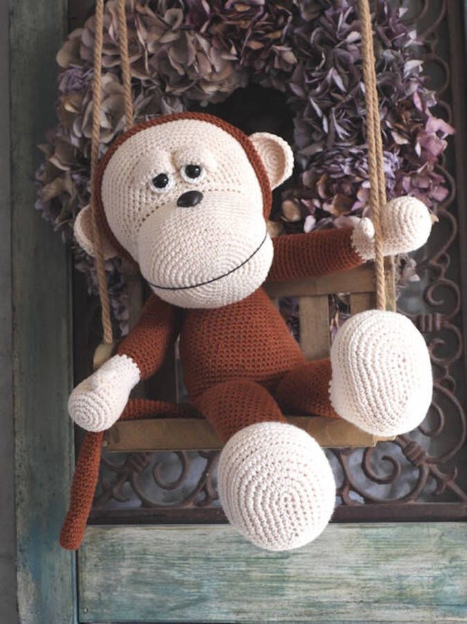 Funny's Haakpakket XXL Funny Monkey basic Rusty (zittend of staand)