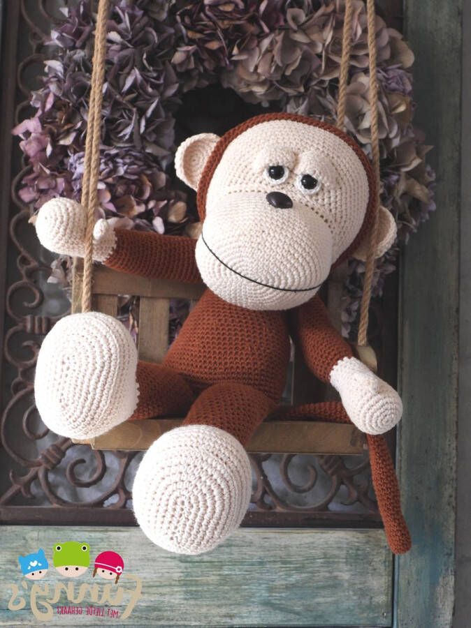 Funny's Haakpakket XXL Funny Monkey basic Rusty (zittend of staand)