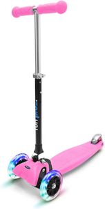 Funpro ONE kinderscooter Kinderstepjes met 3 PU wielen Scooter voor kinderen van 3-6 jaar inklapbaar en in hoogte verstelbaar stuur ABEC 7 kogellager LED met dynamo